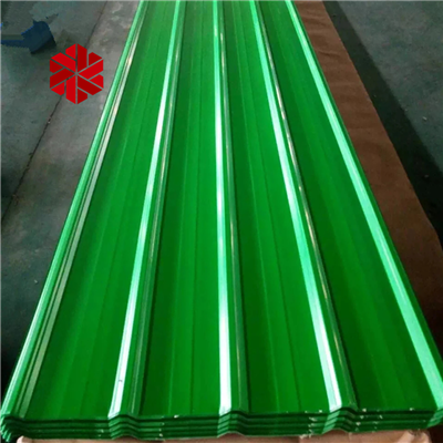 Zeleni valoviti čelični krovni lim